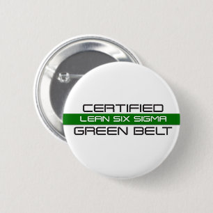 Badge Rond 5 Cm Ceinture verte certifiée Lean Six Sigma