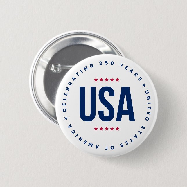 Badge Rond 5 Cm Celebrating 250 Years  (Devant & derrière)