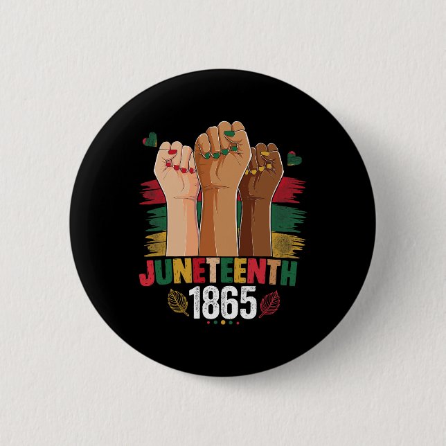 Badge Rond 5 Cm Célébration à la main Junetten 1865 mignon Junette (Devant)