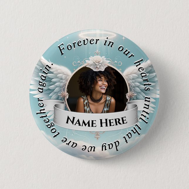 Badge Rond 5 Cm Célébration commémorative de la vie (Devant)