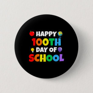 Badge Rond 5 Cm Célébration De 100 Jours D'Apprentissage Enfants E