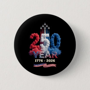 Badge Rond 5 Cm Célébration de 250 ans 1776 2026 Fierté américaine