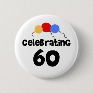 Badge Rond 5 Cm Célébration de 60
