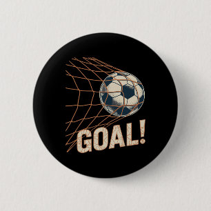 Badge Rond 5 Cm Célébration de but de football vintage de football