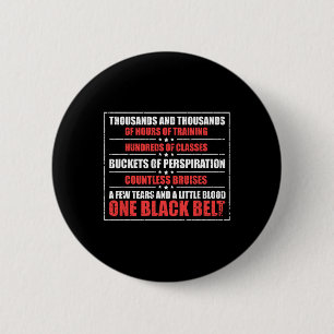 Badge Rond 5 Cm Célébration de ceinture noire inspirante Karaté Ar