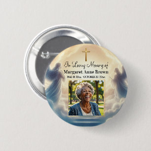 Badge Rond 5 Cm Célébration de la vie au Ciel et des Anges Photo