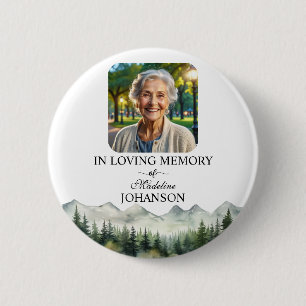 Badge Rond 5 Cm Célébration de la vie des montagnes et des arbres