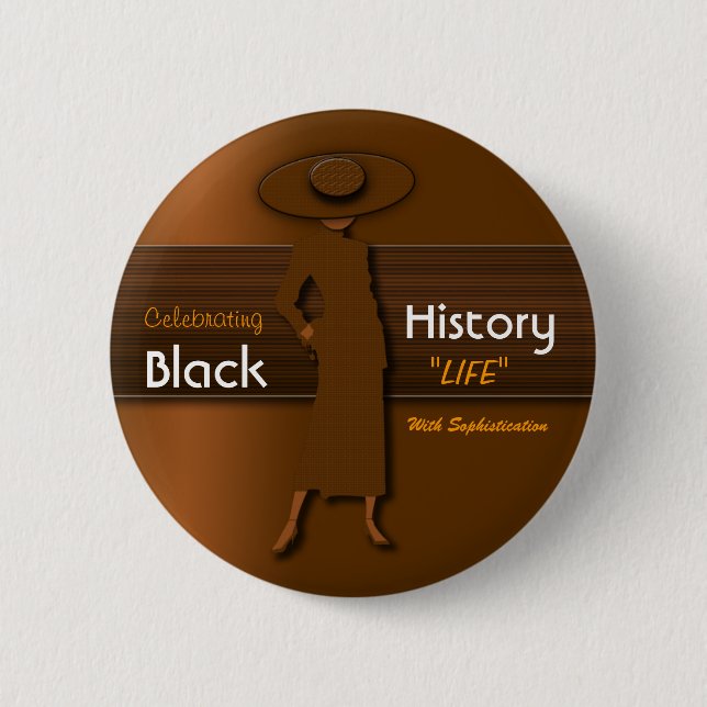 BADGE ROND 5 CM CÉLÉBRATION DE LA VIE NOIRE D'HISTOIRE AVEC LA (Devant)