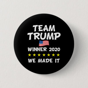 Badge Rond 5 Cm Célébration de l'élection du président Trump victo