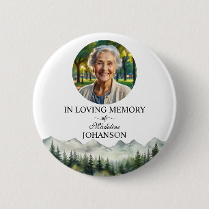 Badge Rond 5 Cm Célébration des montagnes et des arbres Souvenir d