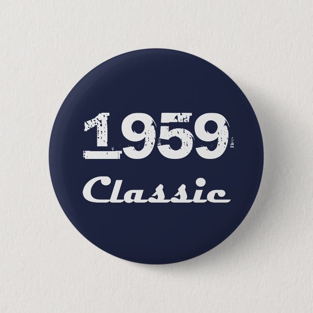 Badge Rond 5 Cm Célébration du 60e anniversaire de 1959 (Devant)
