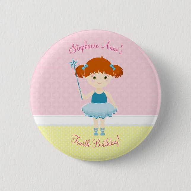 Badge Rond 5 Cm Célébration du gâteau de Ballerina (Devant)