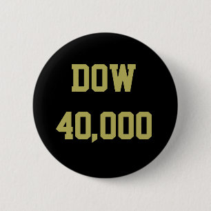 Badge Rond 5 Cm Célébration du marché Stock Dow 40000