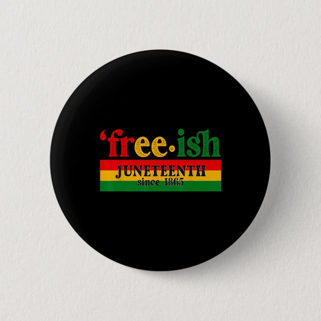 Badge Rond 5 Cm Célébration Juneteenth presque libre depuis 1865 B (Devant)