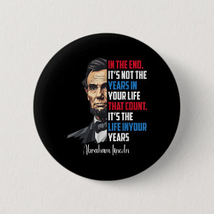 Badge Rond 5 Cm Célèbre Abraham Lincoln Citation Inspirationnelle