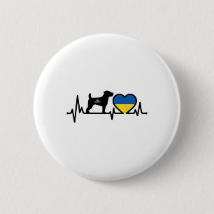 Badge Rond 5 Cm Célèbre chien ukrainien patron de la chaleur puls