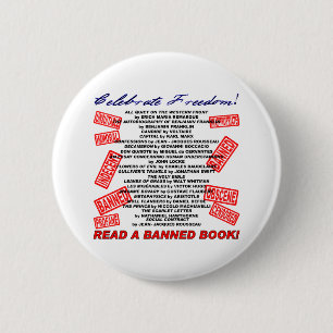 Badge Rond 5 Cm Célébrez la liberté ! Lisez un livre INTERDIT