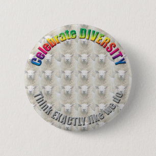 Badge Rond 5 Cm Célébrez le bouton de diversité
