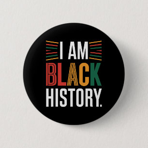 Badge Rond 5 Cm Célébrez le Mois de l'histoire des Noirs Afro-Amér