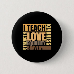 Badge Rond 5 Cm Célébrez le Mois de l'histoire des Noirs Je enseig