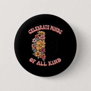 Badge Rond 5 Cm Célébrez les esprits de toutes sortes Fleur de cer