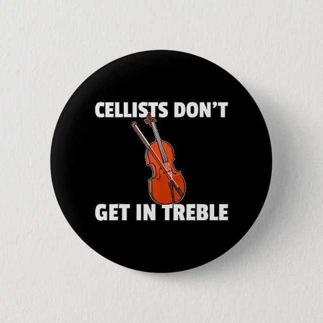 Badge Rond 5 Cm Cellist Ou Cello Player (Devant)