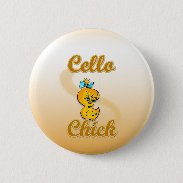 Badge Rond 5 Cm Cello Chick (Devant)