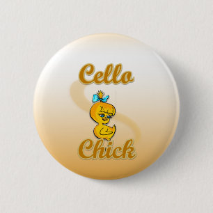 Badge Rond 5 Cm Cello Chick