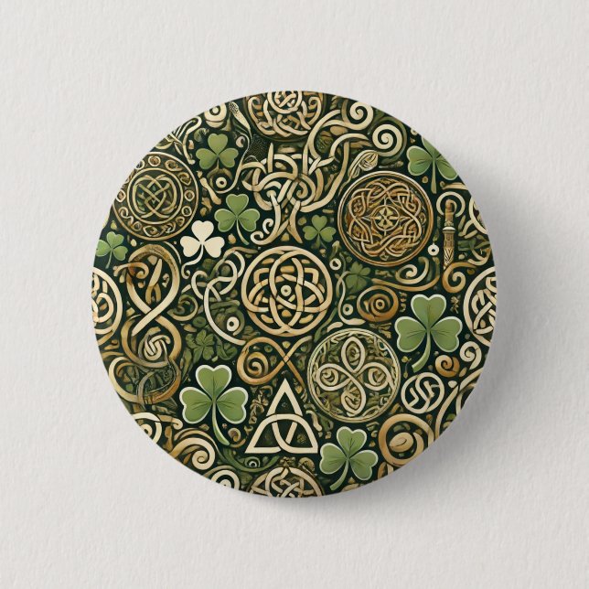 Badge Rond 5 Cm Celtic Bloom (Devant)