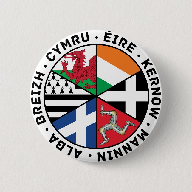 Badge Rond 5 Cm Celtic Nations Flags (Devant)