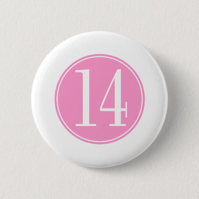 Badge Rond 5 Cm Cercle #14 rose (Devant)