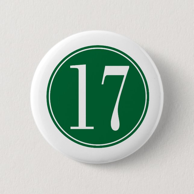 Badge Rond 5 Cm Cercle #17 vert (Devant)