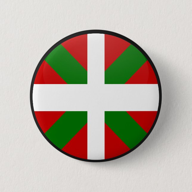 Badge Rond 5 Cm Cercle Basque de drapeau de qualité (Devant)