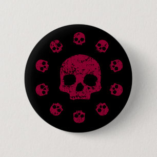 Badge Rond 5 Cm Cercle de bouton de crânes