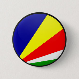 Badge Rond 5 Cm Cercle de drapeau de qualité des Seychelles