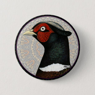 Badge Rond 5 Cm Cercle de faisan Ringneck