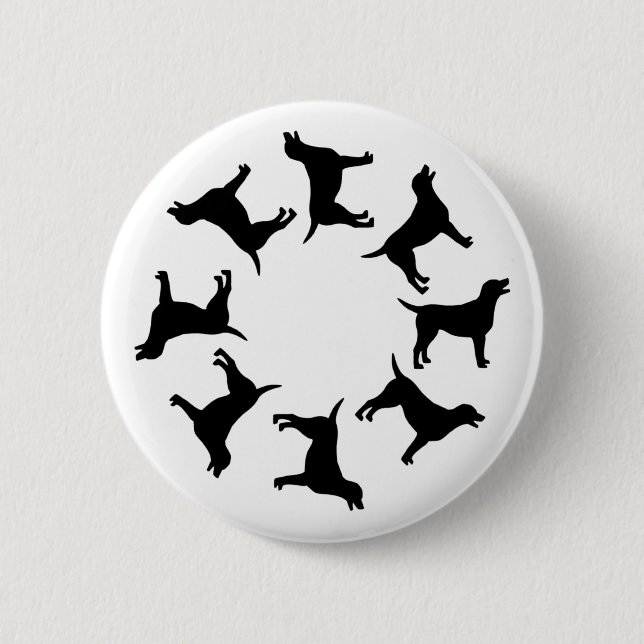 Badge Rond 5 Cm Cercle des laboratoires noirs (Devant)