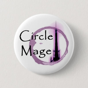 Badge Rond 5 Cm Cercle Mage ! bouton