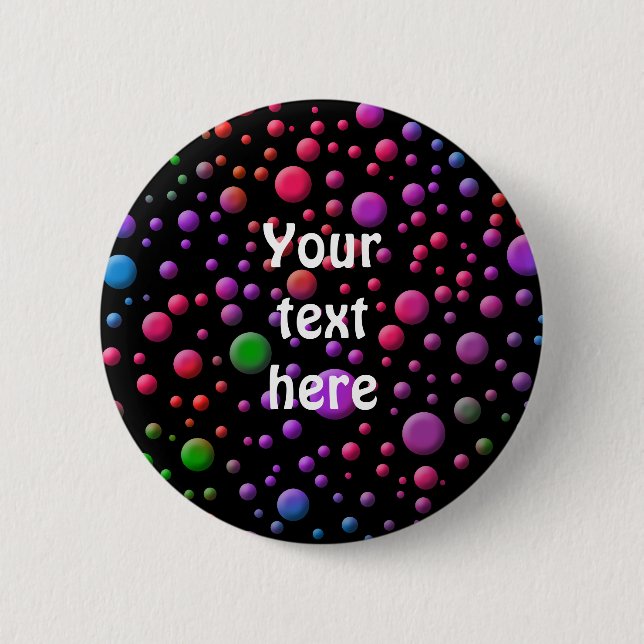 Badge Rond 5 Cm Cercles de couleurs (Devant)