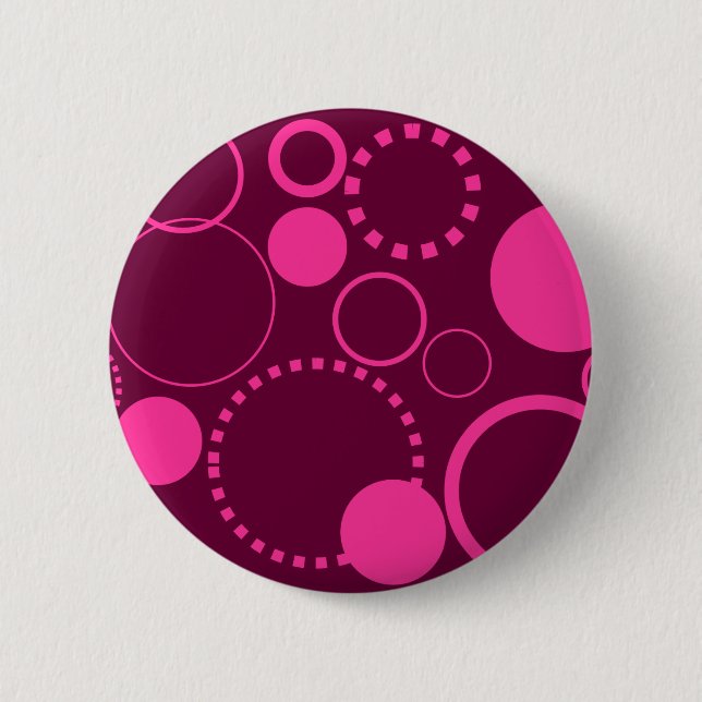 Badge Rond 5 Cm Cercles & Points (Devant)