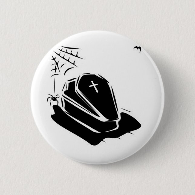 Badge Rond 5 Cm Cercueil de vampire (Devant)