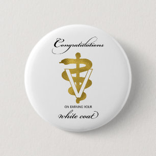 Badge Rond 5 Cm Cérémonie de blouse vétérinaire