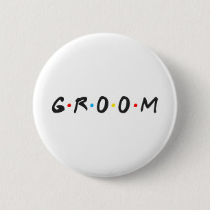 Badge Rond 5 Cm Cérémonie de mariage des hommes de la mariée Jour