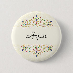 Badge Rond 5 Cm Cérémonie moderne du Premier Riz Annaprashan