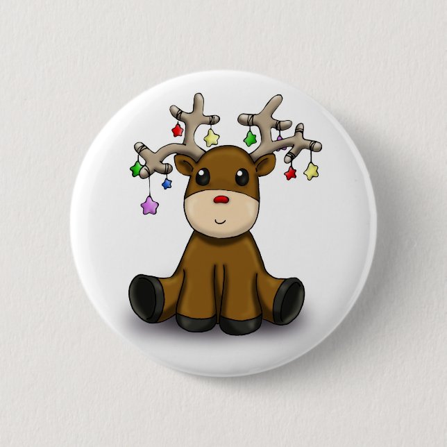 Badge Rond 5 Cm Cerfs communs (Devant)