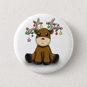 Badge Rond 5 Cm Cerfs communs