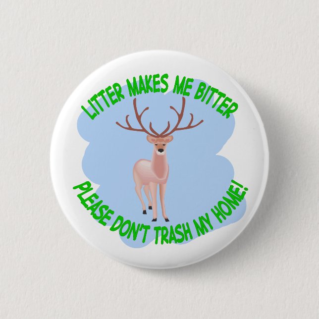 Badge Rond 5 Cm cerfs communs (Devant)
