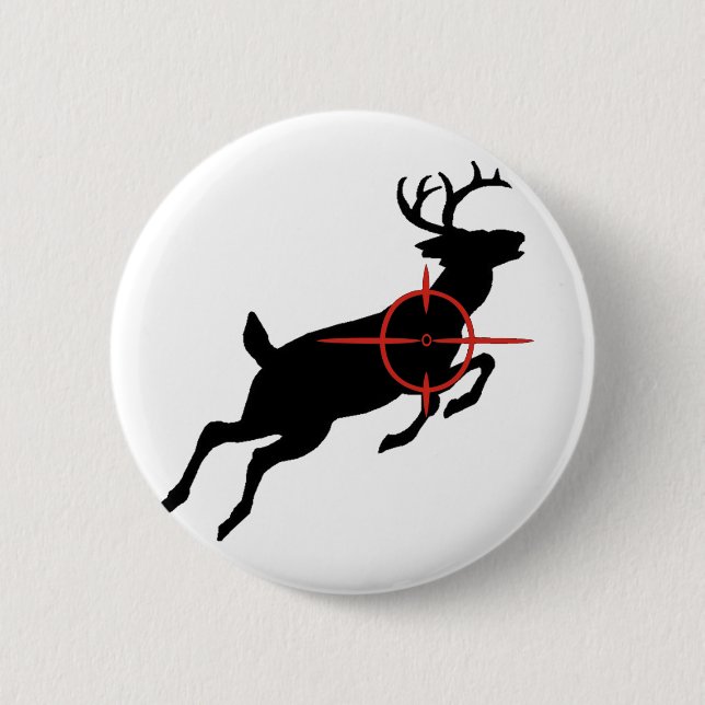 Badge Rond 5 Cm Cerfs communs de chasse de cerfs communs avec des (Devant)
