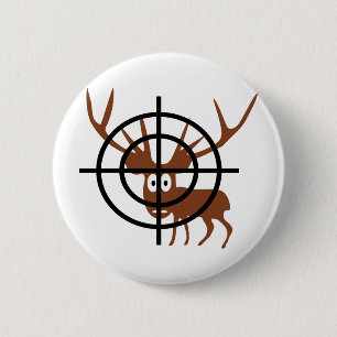 Badge Rond 5 Cm cerfs communs drôles dans l'icône de réticule