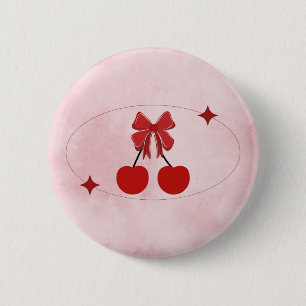 Badge Rond 5 Cm Cerise